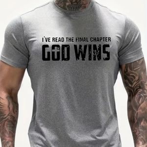 Brand New Men's light gray God wins t-shirts